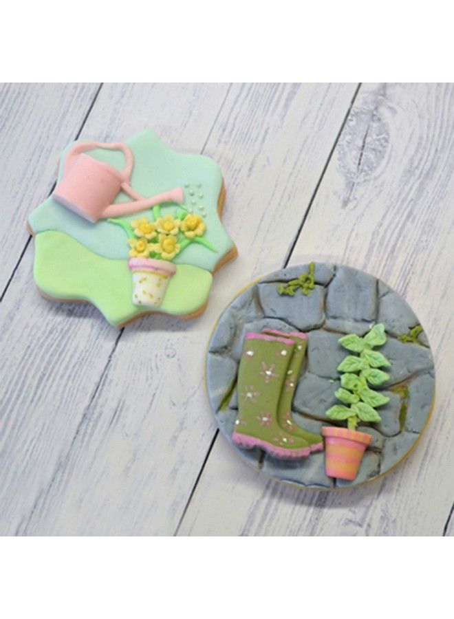 Hengke 2 Pieces Rock Texture Silicone Lace Mold Food Grade Cake Molds Candy Icing Biscuit Decor Chocolatepolymer Clay Fondant Snow Cake Decorating Supplies - Image 3