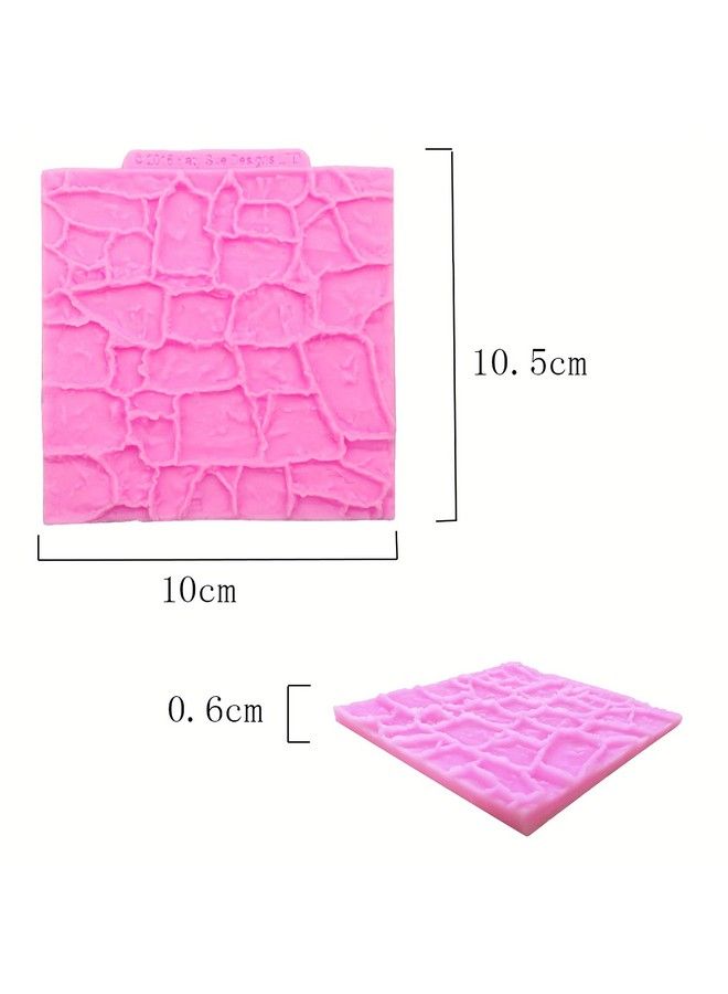 Hengke 2 Pieces Rock Texture Silicone Lace Mold Food Grade Cake Molds Candy Icing Biscuit Decor Chocolatepolymer Clay Fondant Snow Cake Decorating Supplies - Image 5
