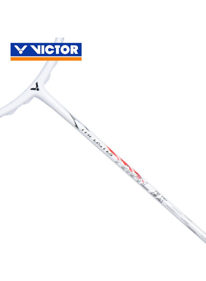 Victor Badminton Racket Iron Hammer Ias Full Carbon Single Racket Tk-hmrl White 5u Pre-strung 26 Lbs - Image 1
