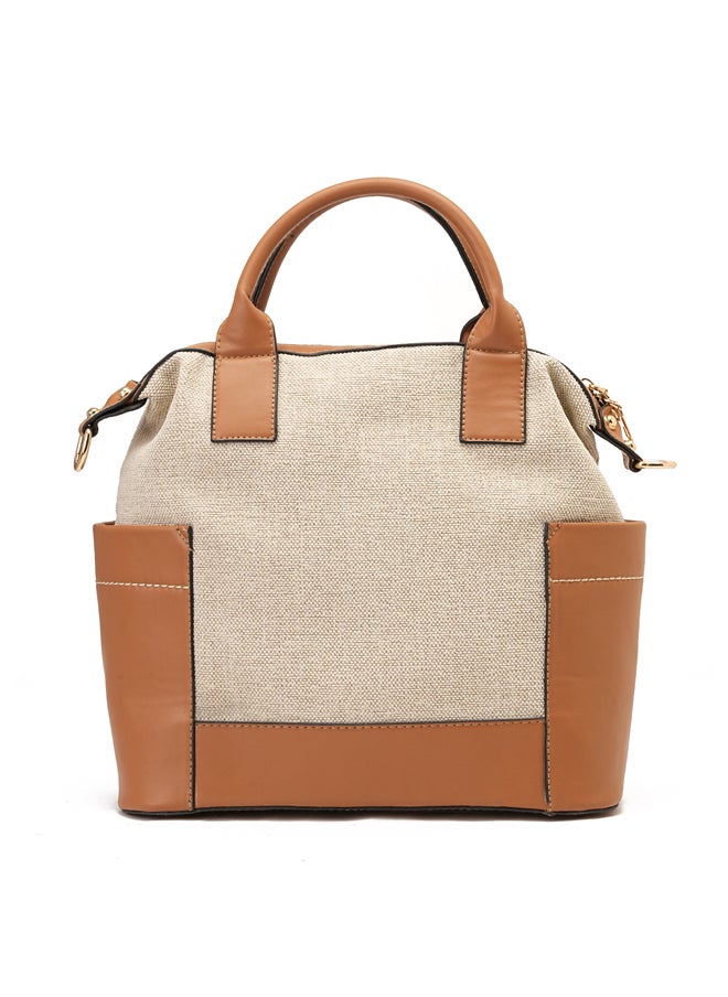 GRINTA Grinta Women Handbag - Cafee&Beige  - Image 1