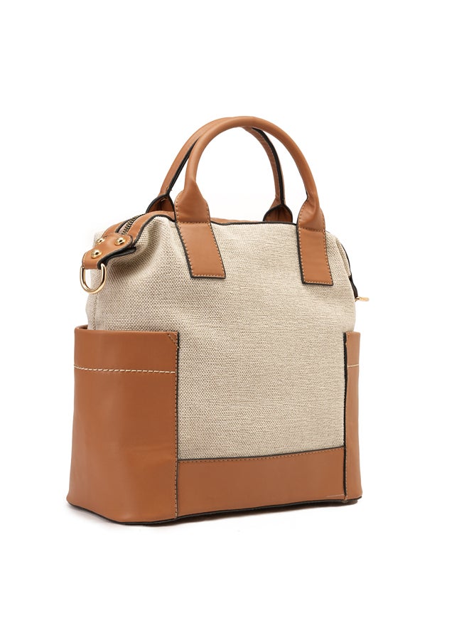 GRINTA Grinta Women Handbag - Cafee&Beige  - Image 2