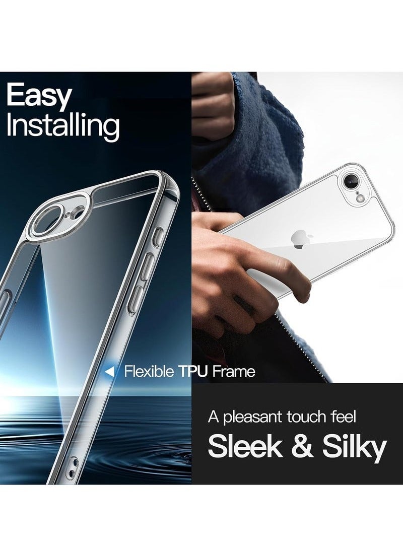 TIGER iPhone 16e 6.1-Inch Crystal Clear Case – Anti-Yellowing Shockproof Cover with Scratch-Resistant Transparent Back, Slim & Lightweight TPU Protection, Drop-Resistant & Wireless Charging Compatible - Image 4