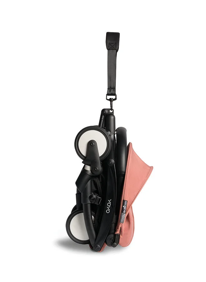 BABYZEN Yoyo2 Stroller Includes Harness, Backrest, Hood Extensions, Shoulder Strap, Storage Bag, Seat Cushion And Matching Canopy (Black Frame With Ginger 6+ Colour Pack)