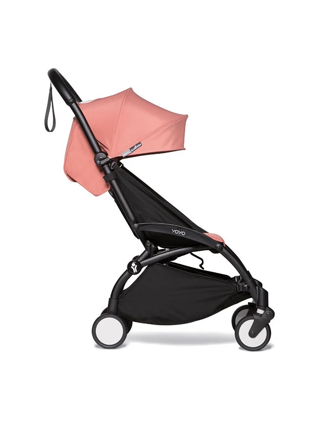 BABYZEN Yoyo2 Stroller Includes Harness, Backrest, Hood Extensions, Shoulder Strap, Storage Bag, Seat Cushion And Matching Canopy (Black Frame With Ginger 6+ Colour Pack)