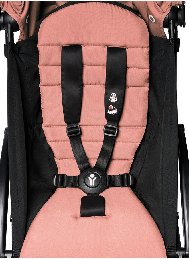BABYZEN Yoyo2 Stroller Includes Harness, Backrest, Hood Extensions, Shoulder Strap, Storage Bag, Seat Cushion And Matching Canopy (Black Frame With Ginger 6+ Colour Pack)