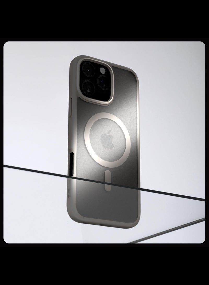 Spigen Ultra Hybrid MagFit for iPhone 16 Pro Case Cover with MagSafe (2024) Frost Natural Titanium - Image 3