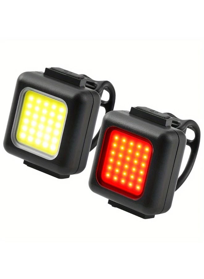 Mini Mountain Light White Red Bicycle Front Tail Light Outdoor Backpack Buckle Flashlight - Image 1