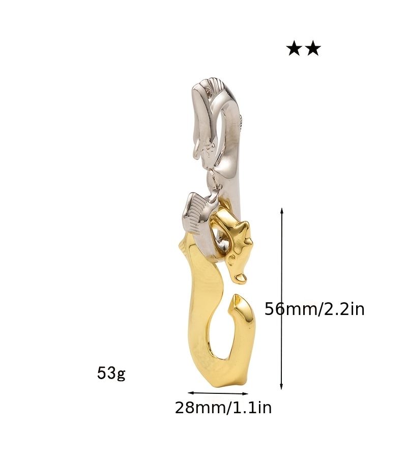 1 Piece Ocean Series Seahorse Large Kongming Luban Lock Puzzle Adult Brain Teaser High Difficulty Nine Link Toy Intelligence Challenge Party Activity Christmas New Year Valentine Gift - Image 4