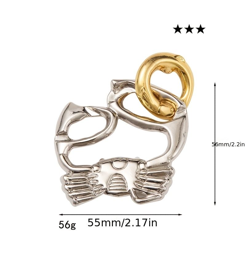 1 Piece Ocean Series Seahorse Large Kongming Luban Lock Puzzle Adult Brain Teaser High Difficulty Nine Link Toy Intelligence Challenge Party Activity Christmas New Year Valentine Gift - Image 3