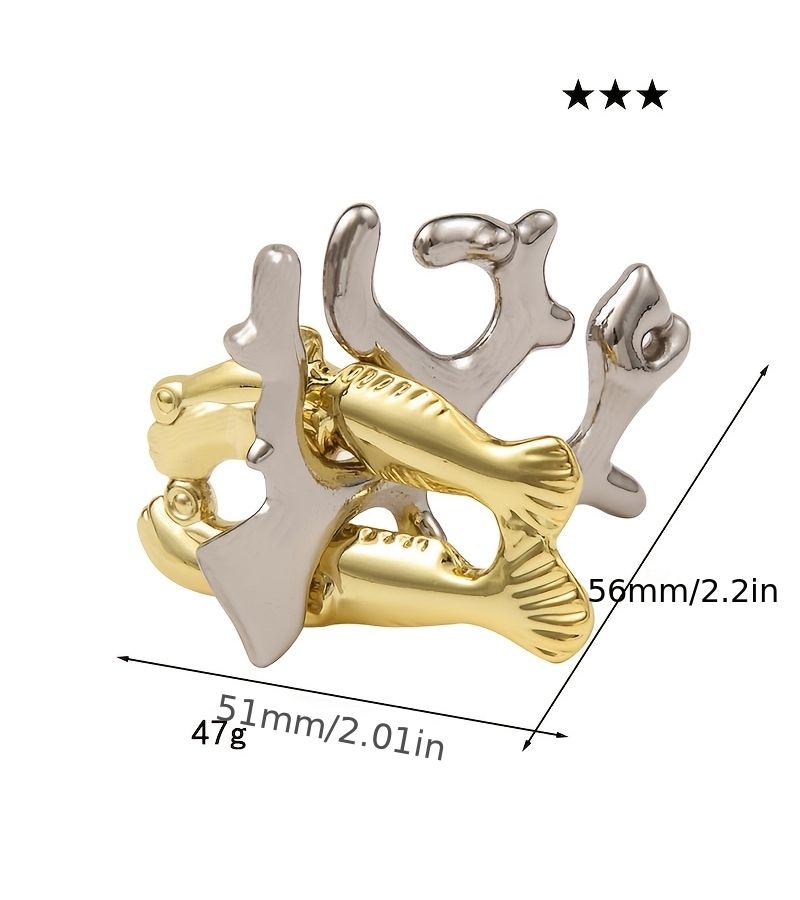 1 Piece Ocean Series Seahorse Large Kongming Luban Lock Puzzle Adult Brain Teaser High Difficulty Nine Link Toy Intelligence Challenge Party Activity Christmas New Year Valentine Gift - Image 2