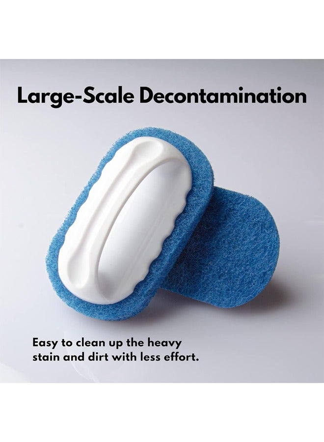 YelaJoy 4 Pack Scouring Pad Brush, Cleaning Scrub with Handle Abrasive Pad for Grout Tile, Shower and Sink Cleaning, Scrubbing Floor and Tile Boat Polishing, Refinishing Bathroom Kitchen Heavy Duty - Image 4