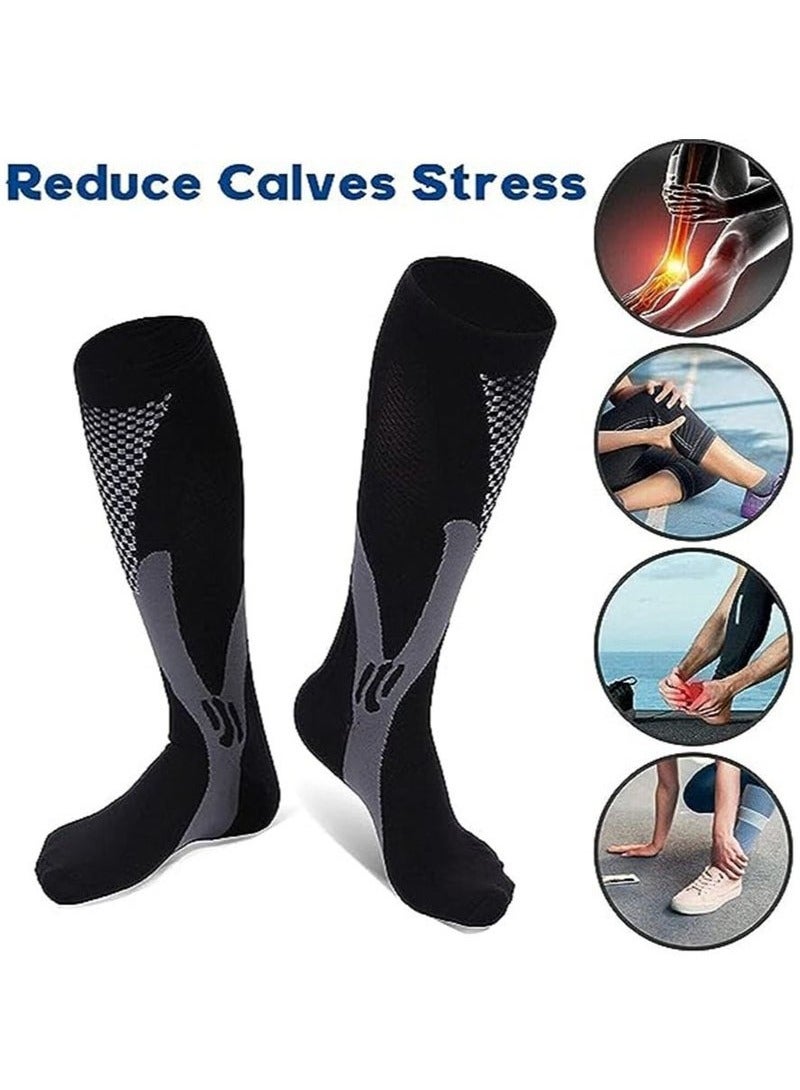 Generic 3 Pair Compression Socks For Men Athletic Football Socks for Run Basketball Soccer Travel - Image 2