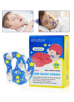 Sefudun 50 Pcs Kids Sleep Strips Sleep Patch, Gentle Mouth Band Reduces Mouth Breathing Improves Nighttime Sleep and Provides Immediate Snoring Relief  - Image 2