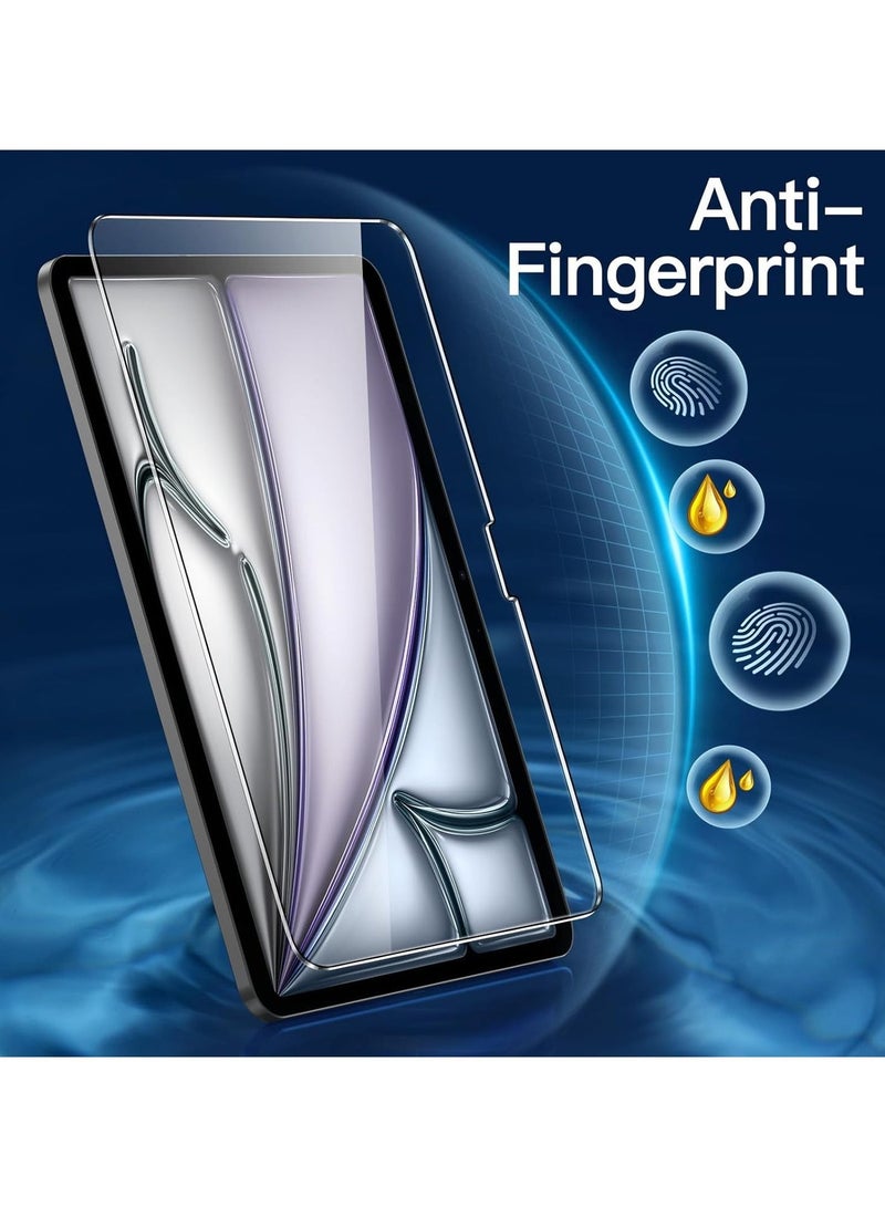 Techie عبوتان من واقي الشاشة الزجاجي عالي الدقة لجهاز Apple iPad Pro مقاس 13 بوصة M4 / iPad Air مقاس 13 بوصة (M2) 2024 - مضاد للانعكاس ومضاد للفقاعات وصلابة 9H 0.33 مم وحواف مستديرة وسهلة التركيب - Image 3