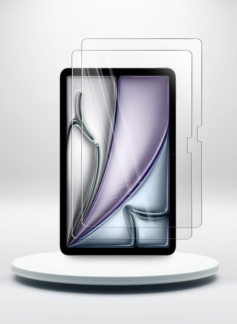 Techie عبوتان من واقي الشاشة الزجاجي عالي الدقة لجهاز Apple iPad Pro مقاس 13 بوصة M4 / iPad Air مقاس 13 بوصة (M2) 2024 - مضاد للانعكاس ومضاد للفقاعات وصلابة 9H 0.33 مم وحواف مستديرة وسهلة التركيب - Image 1