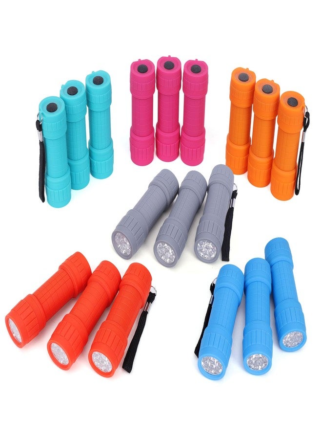 FASTPRO 18-Pack, 9-LED Mini Flashlight Set, AAA Batteries are Included and Pre-Installed, Perfect for Class Teaching, Camping, Wedding Favor - Image 1