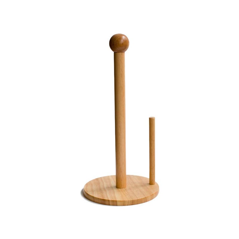 Magnusdeal Counter Top Bamboo Paper Towel Holder, Standing Paper Towel Holders Roll Wooden Holders for Home Kitchen Countertop Bathroom Toilet- Tissue Rack for Kitchen Bathroom - Image 1