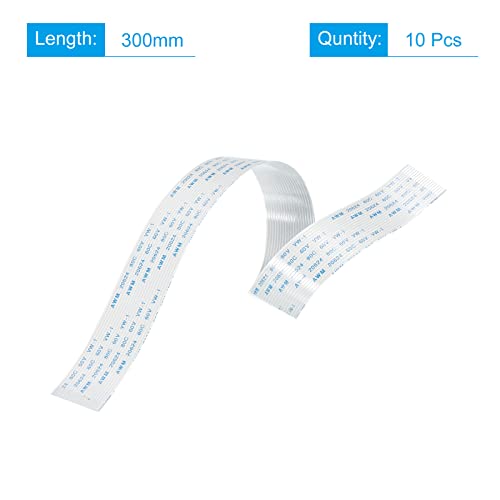 MECCANIXITY Flexible Flat Cable Extension Ribbon Cables 18 Pins 1.0mm Pitch 300mm for 3D Printer, DIY, Camera, Screen and DVD Player Connector A Type Pack of 10 - Image 2