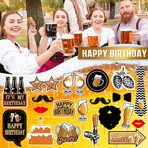 jenlion Black and Gold Party Decorations for Men and Women: Happy Birthday Banner, Fringe Curtains, "Cheers to You" Foil Balloons, Hanging Swirls, Photo Props, Birthday Sash - Image 5