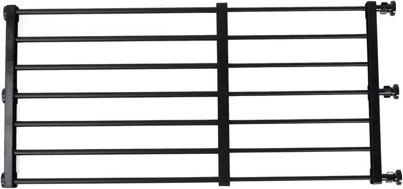 Short Dog Gate, Expandable Adjustable Pet Gate for Small Dogs, Step Over Indoor Puppy Gate with Easy Installation, Sturdy Metal Frame for Doorway Stair Window Kitchen (Black) - Image 2