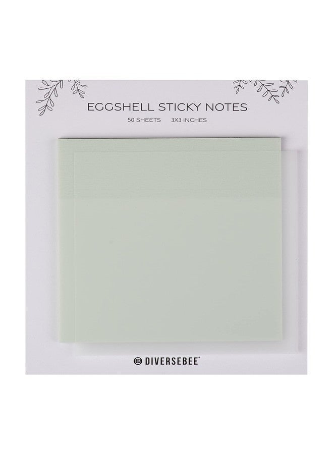 DiverseBee 50 Sheets Pastel Transparent Sticky Notes, 3x3” Clear Sticky Tabs, Translucent Page Flags Book Markers Stickers, Planner Accessories, Bible Journaling Study Office Supplies (Eggshell) - Image 1