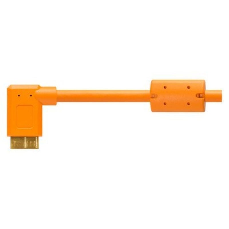 Tether Tools TetherPro USB 3.0 to Micro-B Right Angle Cable | for Fast Transfer and Connection Between Camera and Computer | High Visibility Orange | 15 Feet (4.6 m) - Image 3