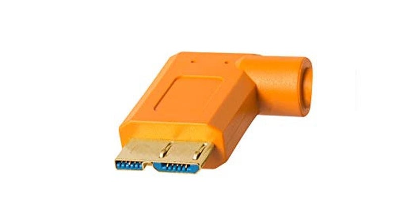 Tether Tools TetherPro USB 3.0 to Micro-B Right Angle Cable | for Fast Transfer and Connection Between Camera and Computer | High Visibility Orange | 15 Feet (4.6 m) - Image 2
