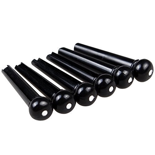 MUSTANG Plastic Acoustic Guitar Bridge Pins Set of 6 - Image 1