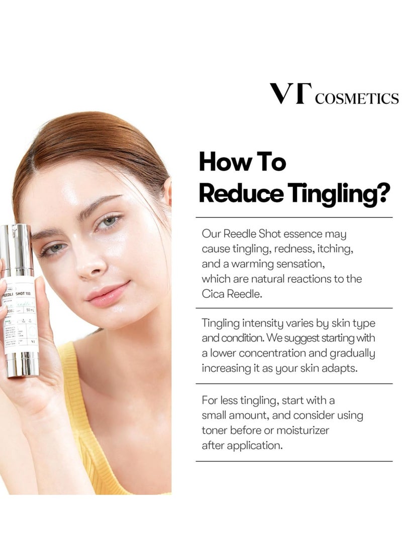 VT COSMETICS CICA Reedle Shot 300 Essence | Intensive Face Essence, Centella Complex, Hyaluronic Acid, Green Propolis Extract 1.69Fl Oz (50ml) - Image 4