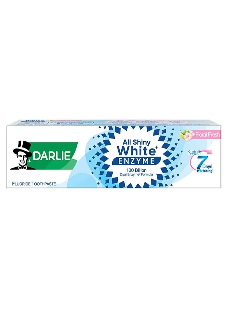 Darlie All Shiny White Enzyme Floral Fresh Toothpaste - 120g - Image 1