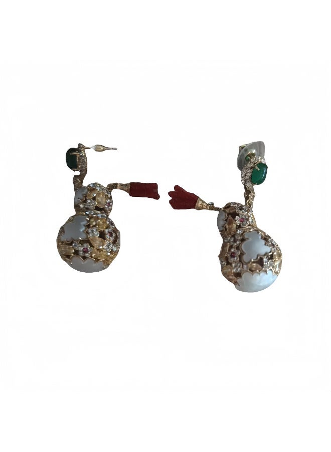 LumiArk Oriental Gourd - Shaped Drop Earrings - Image 4
