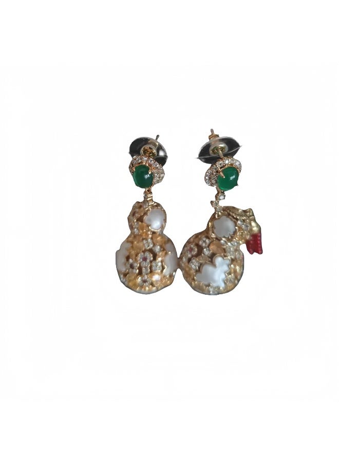 LumiArk Oriental Gourd - Shaped Drop Earrings - Image 2