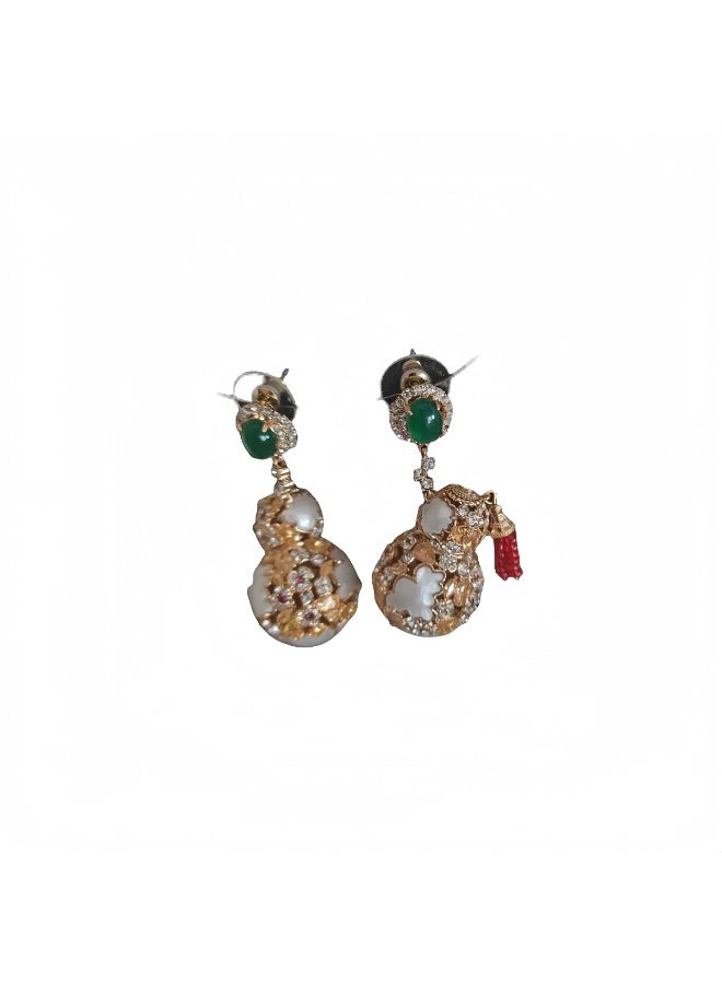 LumiArk Oriental Gourd - Shaped Drop Earrings - Image 1
