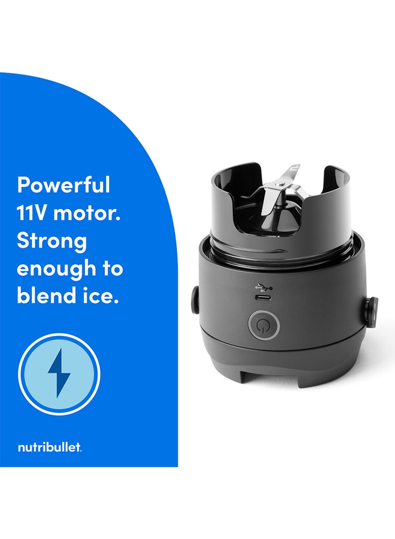 nutribullet Flip Portable Blender, 8pc Set – High-Speed, Multi-Functional 11.1V Motor, Rechargeable, Self-Cleaning, 590ML Stainless Steel Cup, USB-C Charging, NFP-590, 1-Year Warranty 590 ml 350 W NFP-590 Black - Image 4