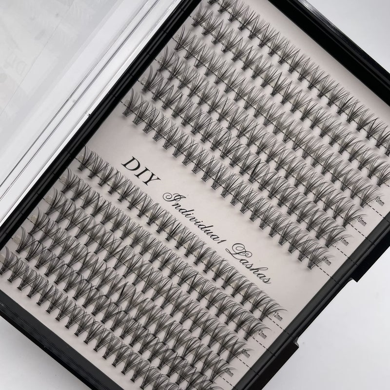 IECILI IECILI Individual LashesLash Clusters 240pcs 914mm Cluster Eyelash Extensions 12 RootsC Curl 007mm Cluster LashesFaux Mink Lash Extensions C Curl 20D Cluster Lashes 
