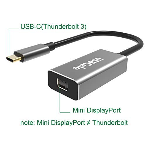 USBCele USB-C to Mini DisplayPort Adapter, USB Type C (Thunderbolt 3) to Mini DP 4K Cable Adapter for MacBook Pro, iMac/iMac Pro, LED Cinema Display and More [Advanced Chip] - Image 2