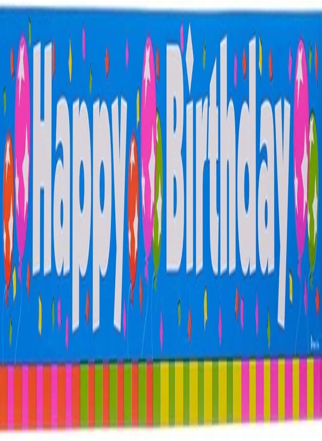 Party Party Happy Birthday Print Banner Set 4 Pieces - Multi Color 