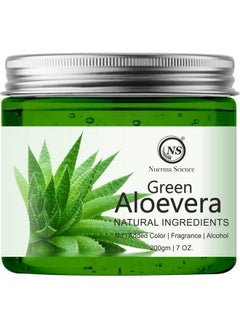 Nuerma Science Green Aloe Vera Gel For Face With Pure Aloe Vera & Vitamin E For Skin And Hair 200 Gm  - Image 2