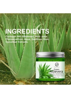 Nuerma Science Green Aloe Vera Gel For Face With Pure Aloe Vera & Vitamin E For Skin And Hair 200 Gm  - Image 3
