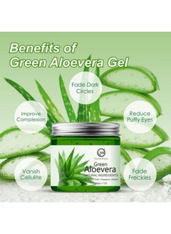 Nuerma Science Green Aloe Vera Gel For Face With Pure Aloe Vera & Vitamin E For Skin And Hair 200 Gm  - Image 4