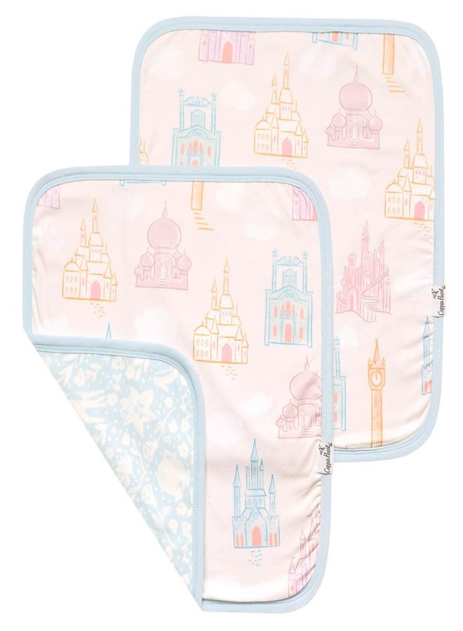 Copper Pearl 3-Layer Knit Security Blanket Set Sized 16" x 16" 2-Pack Princess Palaces - Image 1
