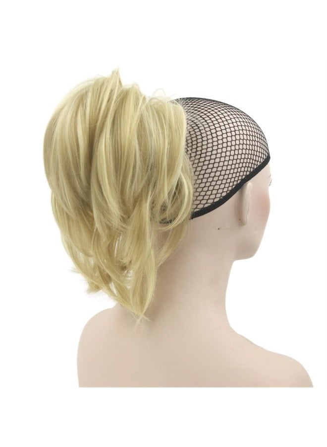 IMISSU Curly Flexible Claw Ponytail Hairpieces Synthetic Clip In Hair Extensions Little Pony Tail Hair Pieces (Dirty Blonde) - Image 3