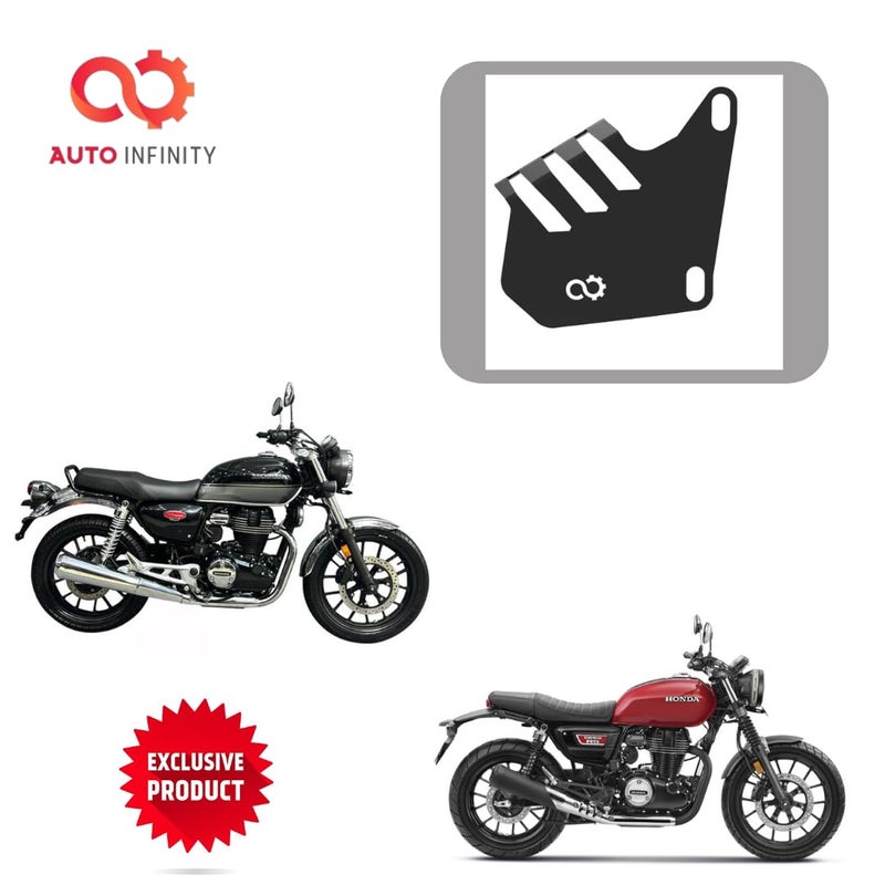 Auto Infinity Front Disc Calliper Guard Compatible With Honda CB350 Hness & CB350 RS (Black, Pack of 1) - Image 2