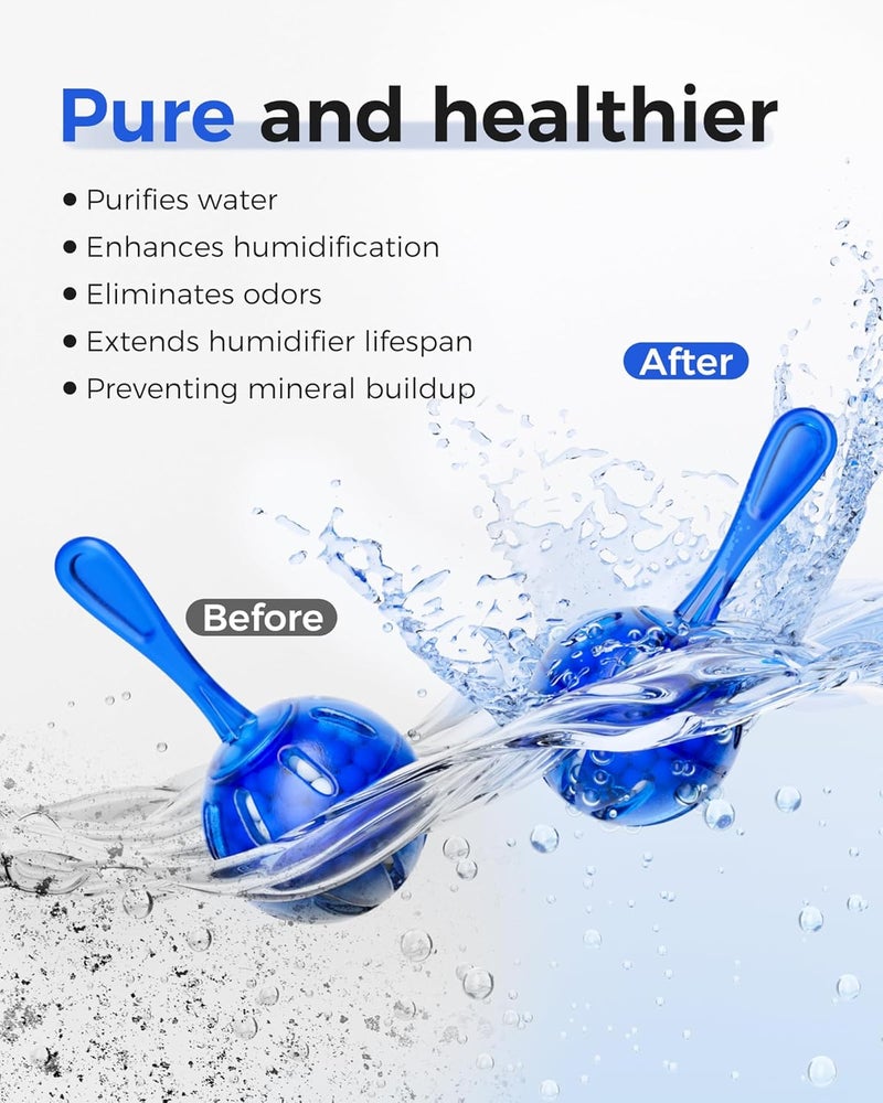 ZhenD 16 Pack Humidifier Cleaner Anti-Scale Balls: Stop White Dust, Extend Humidifier Life, Prevents Hard Water Build-Up, Easy Use - Image 3