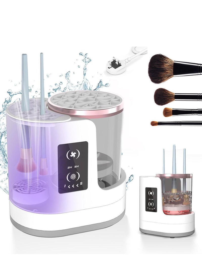 Real 3 in 1 Electric Makeup Brush Cleaner, Automatic Makeup Brush Washer with Makeup Brush Dryer, Suitable for All Sizes Beauty Makeup Brush Set, Blush Brush, Sponge - Image 1