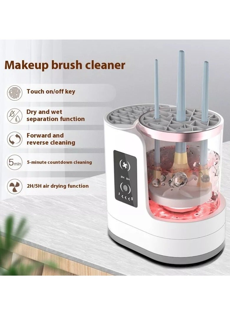 Real 3 in 1 Electric Makeup Brush Cleaner, Automatic Makeup Brush Washer with Makeup Brush Dryer, Suitable for All Sizes Beauty Makeup Brush Set, Blush Brush, Sponge - Image 2