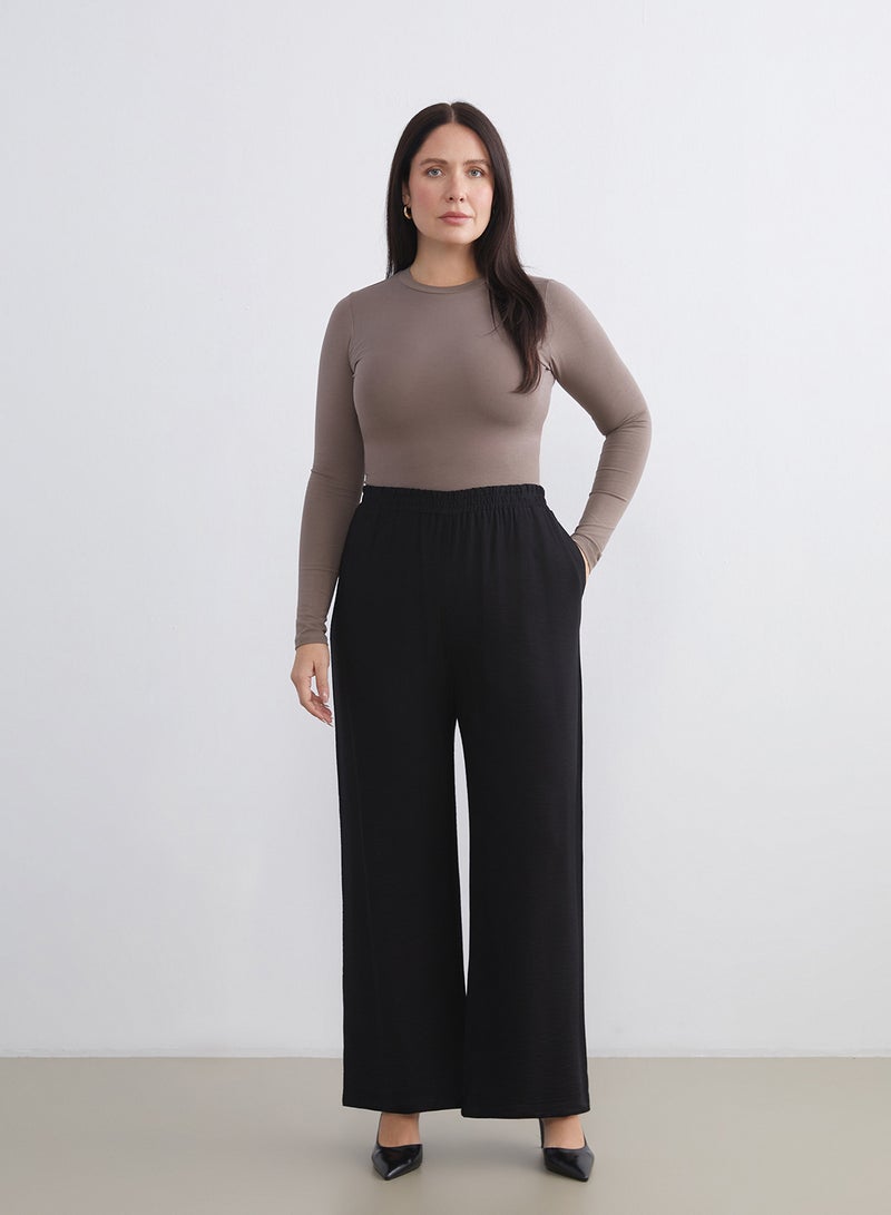 LC WAIKIKI Elastic Waist Wide Leg Women's Trousers - Image 1