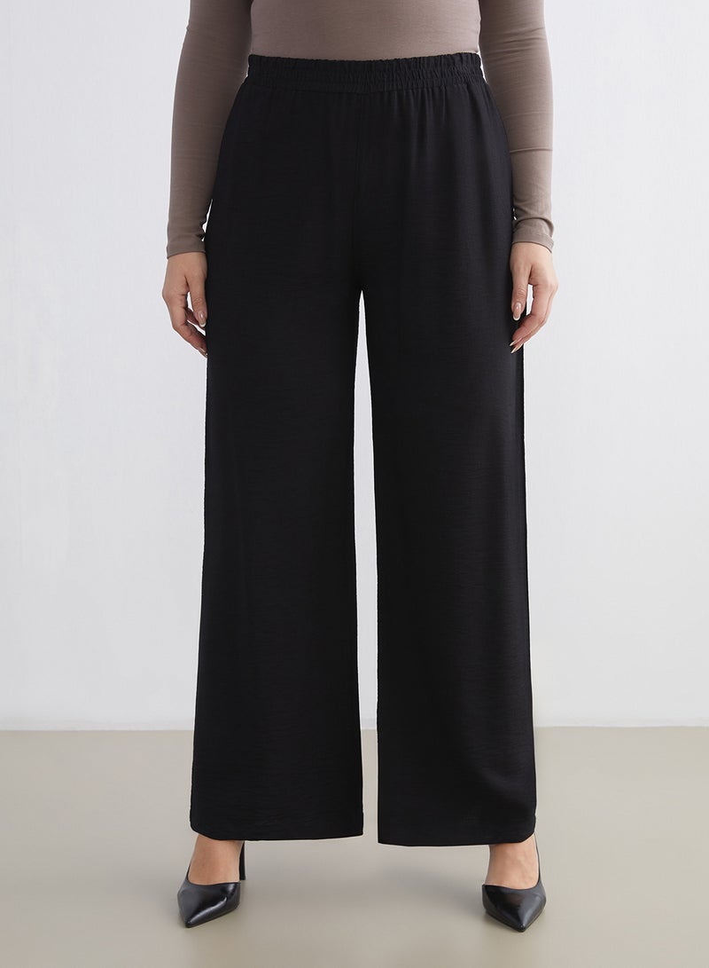 LC WAIKIKI Elastic Waist Wide Leg Women's Trousers - Image 2