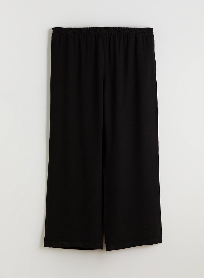 LC WAIKIKI Elastic Waist Wide Leg Women's Trousers - Image 3