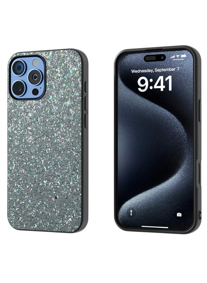 S-TOP Case For iPhone 16 Pro Black Frame Colorful Glitter Phone Case - Image 1